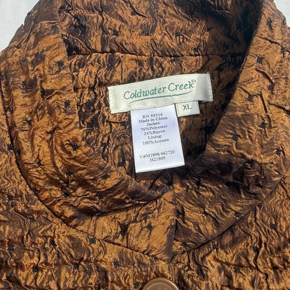 Coldwater Creek Textured Button-Up Jacket – XL - Picture 4 of 6